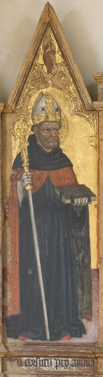 S. Agostino (scomparto di polittico, elemento d'insieme) di Nelli Ottaviano (inizio sec. XV)