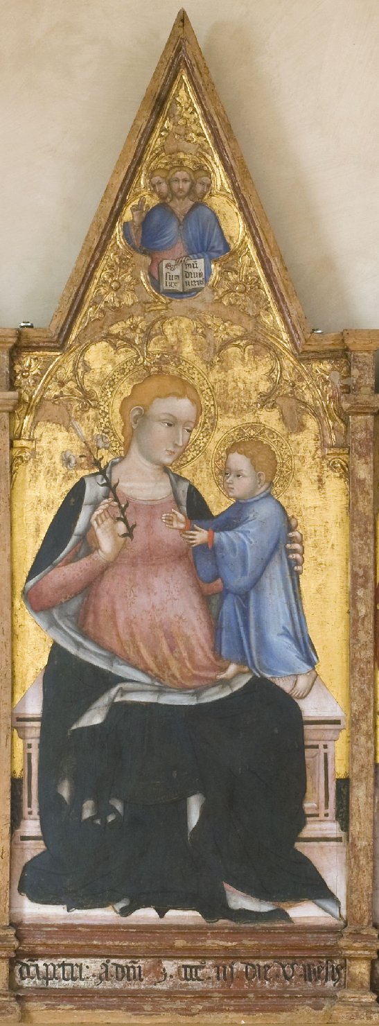 Madonna in trono con Bambino (scomparto di polittico, elemento d'insieme) di Nelli Ottaviano (inizio sec. XV)