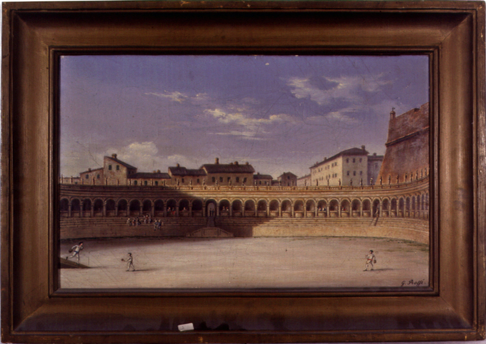veduta di città (dipinto, serie) di Rossi Giuseppe (seconda metà sec. XIX)