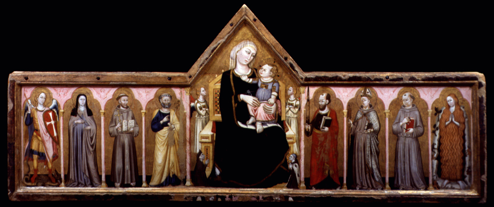 Madonna con Bambino e Santi (dossale, elemento d'insieme) di Maestro di Paciano (sec. XIV)