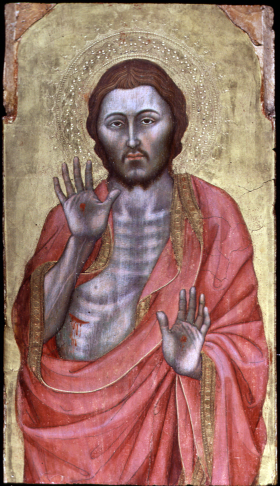 Cristo che mostra le stimmate (scomparto di polittico, elemento d'insieme) di Taddeo di Bartolo (attribuito) (inizio sec. XV)