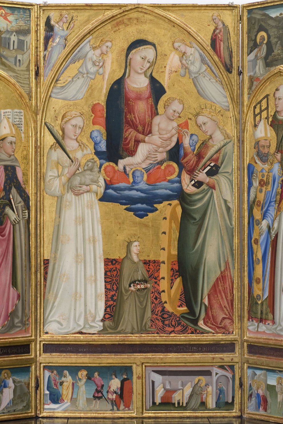 Sant'Agnese condotta nel postribolo (tabernacolo, elemento d'insieme) di Bicci di Lorenzo (attribuito) (prima metà sec. XV)