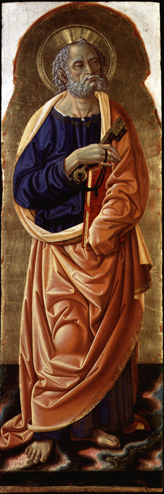 San Pietro (scomparto di polittico, elemento d'insieme) di Fiorenzo di Lorenzo (attribuito) (seconda metà sec. XV)