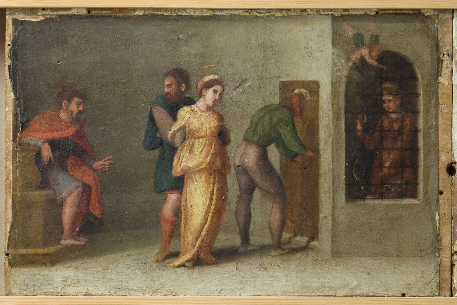 storie della vita di Santa Giuliana (predella, elemento d'insieme) di Alfani Domenico (attribuito) (secondo quarto sec. XVI)