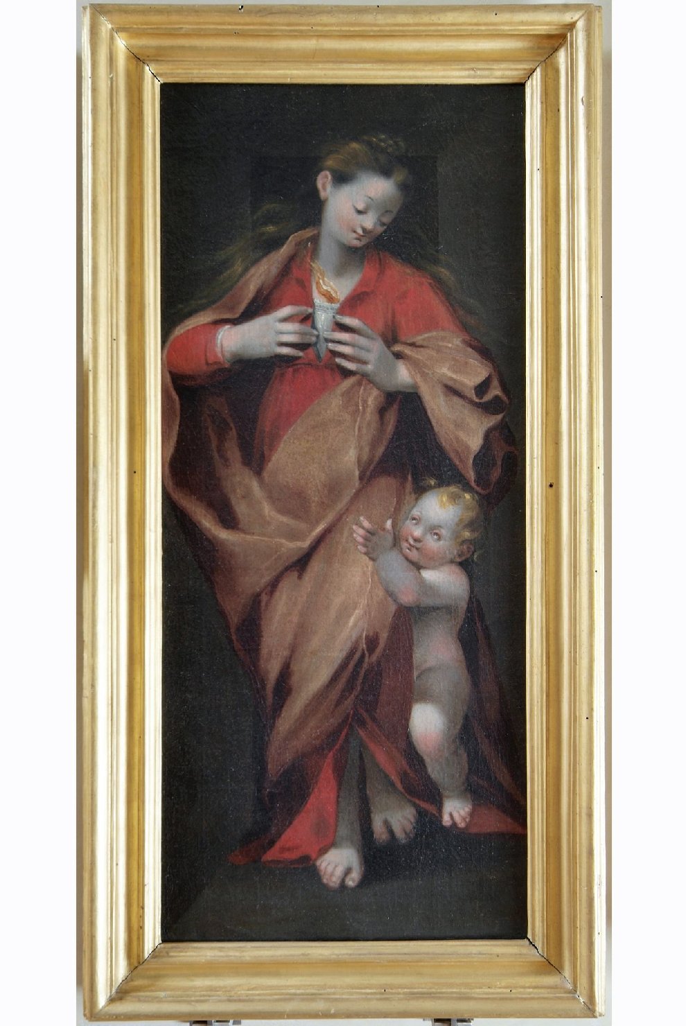 Carità (dipinto, opera isolata) di Ciburri Simeone (attribuito) (fine/ inizio secc. XVI/ XVII)