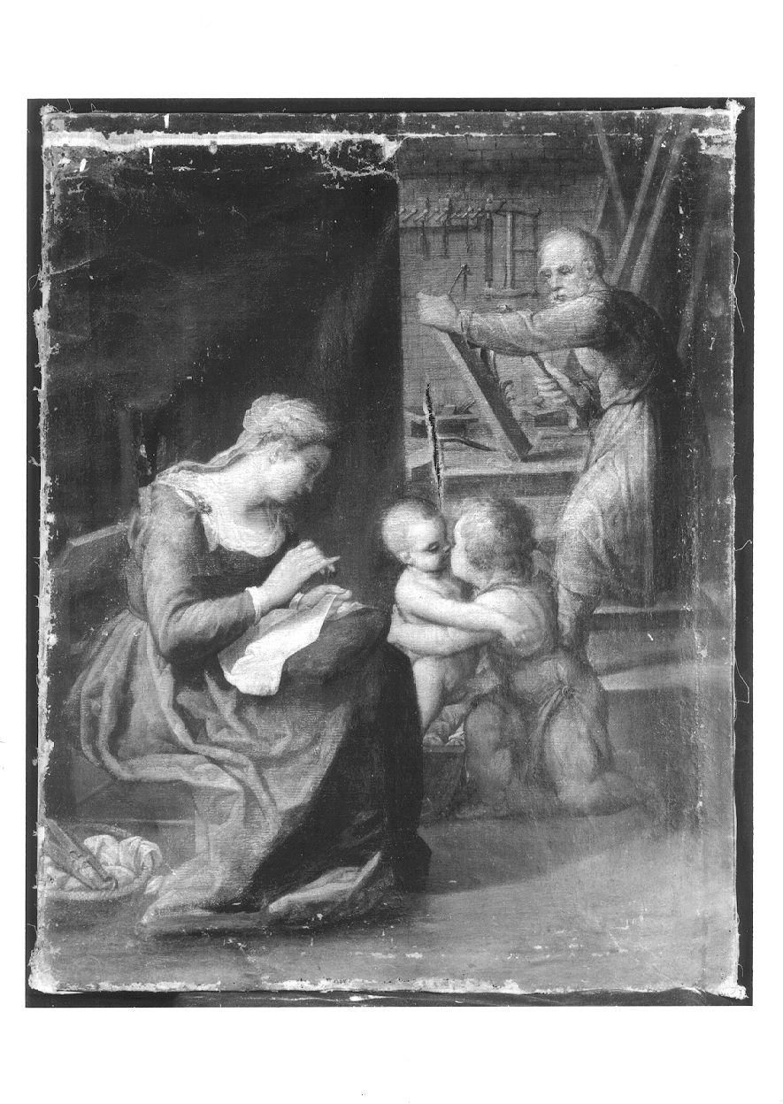 Sacra Famiglia con San Giovanni Battista bambino (dipinto, opera isolata) - ambito emiliano (prima metà sec. XVII)