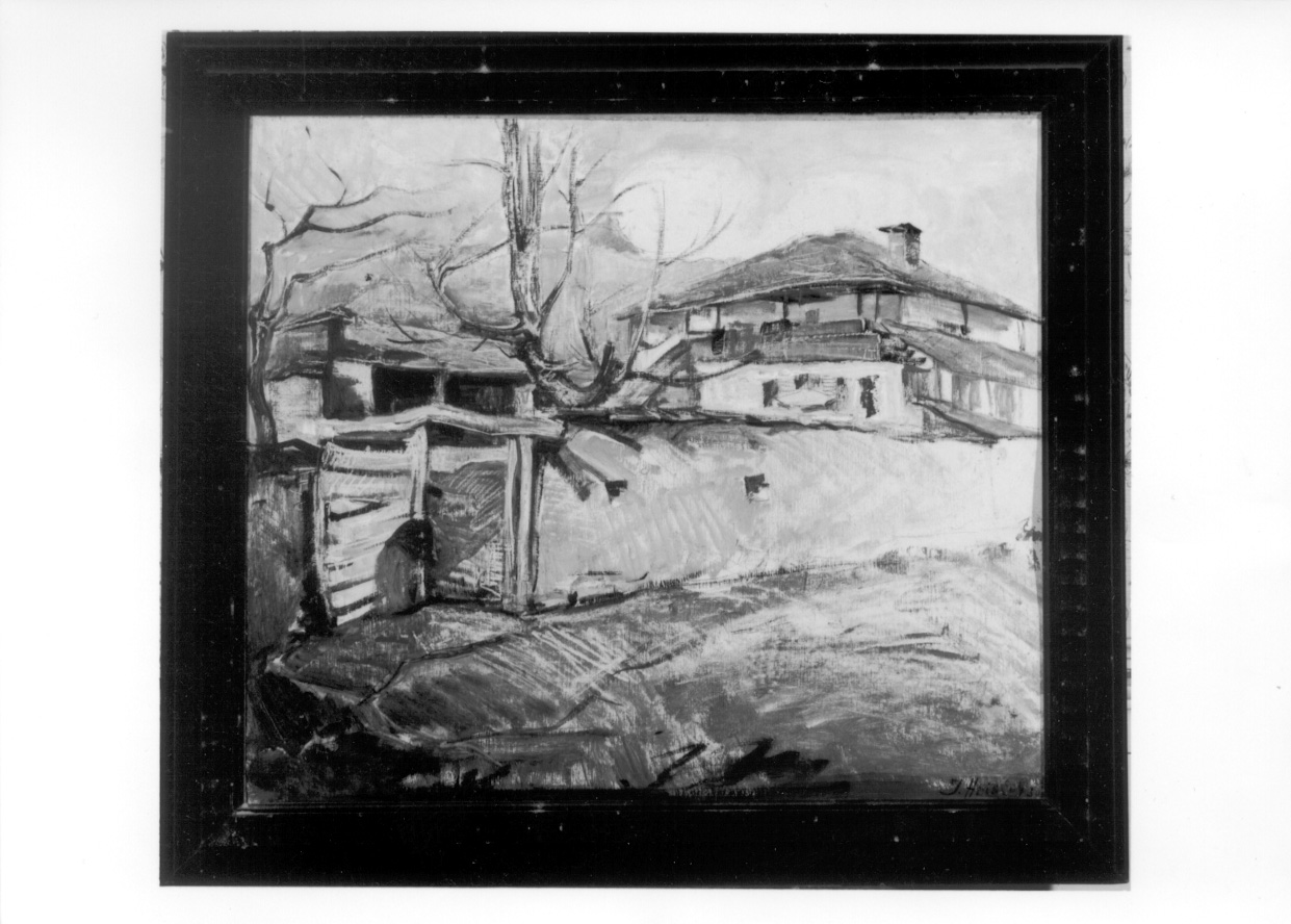 veduta di Drenovo (dipinto, opera isolata) di Hristor I (secondo quarto sec. XX)