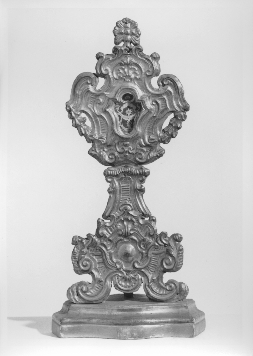 reliquiario - a ostensorio, opera isolata - ambito piemontese (seconda metà sec. XVIII)