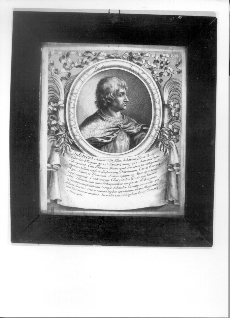 ritratto a mezzo busto di Ludovico di Savoia (stampa, elemento d'insieme) di De Lange François, Giffart Pierre (inizio sec. XVIII)