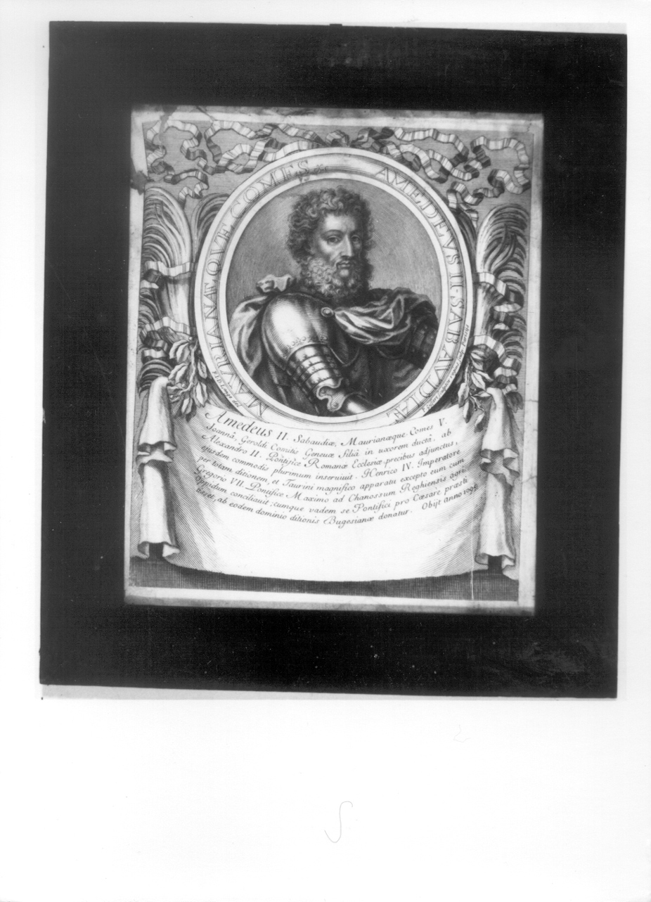 ritratto a mezzo busto di Amedeo II di Savoia (stampa, elemento d'insieme) di De Lange François, Giffart Pierre (inizio sec. XVIII)
