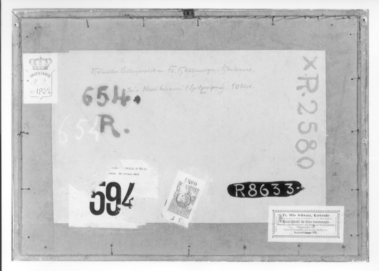 paesaggio marino (stampa a colori) di Kallmorgen Friedrich (fine/ inizio secc. XIX/ XX)