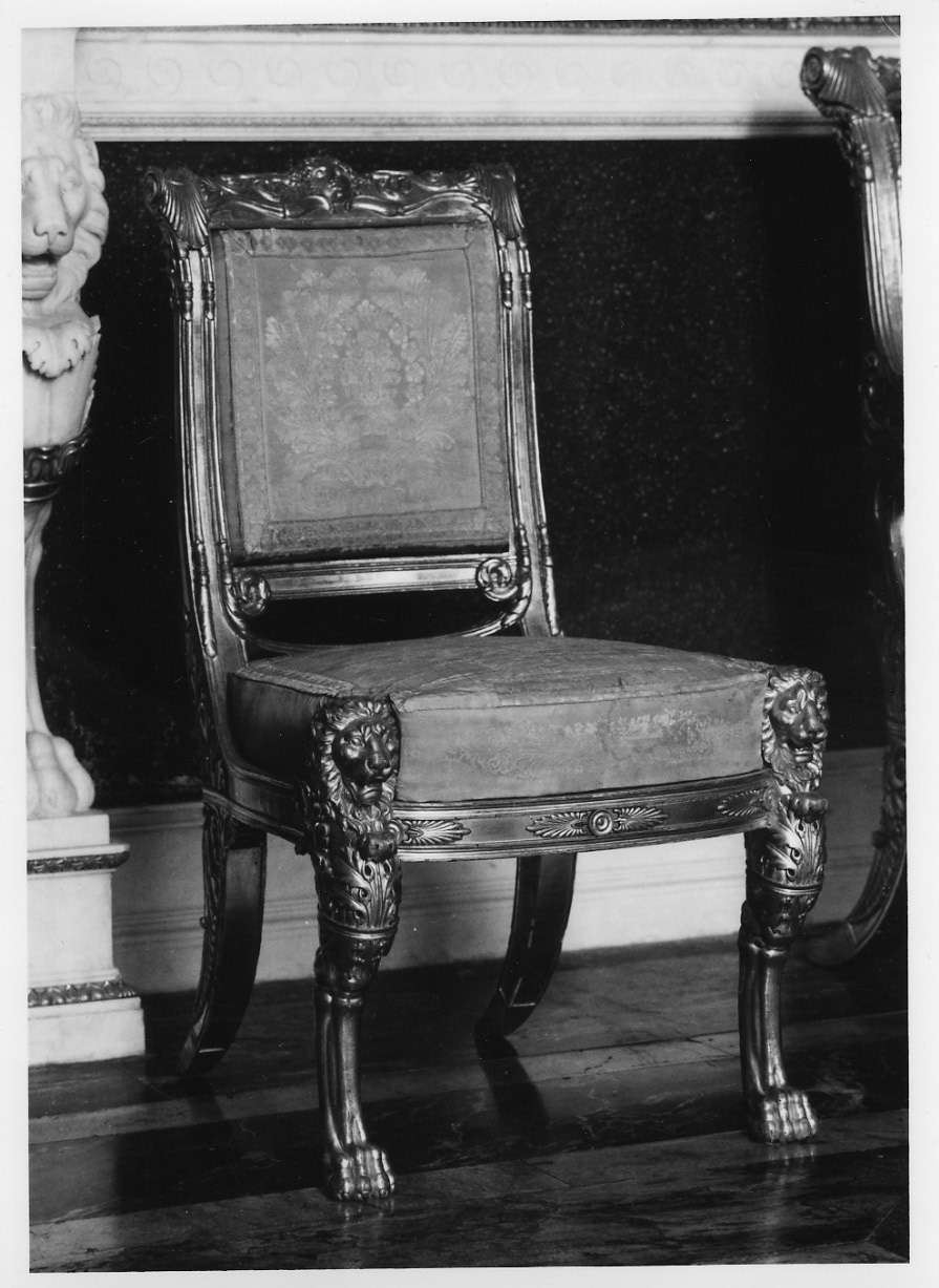 sedia, serie di Palagi Pelagio, Capello Gabriele detto Moncalvo (secondo quarto sec. XIX)