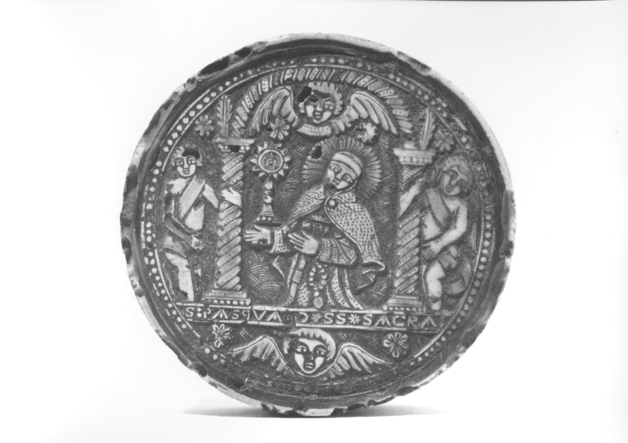 Santo francescano (decorazione plastica, elemento d'insieme) - ambito italiano (sec. XVIII)