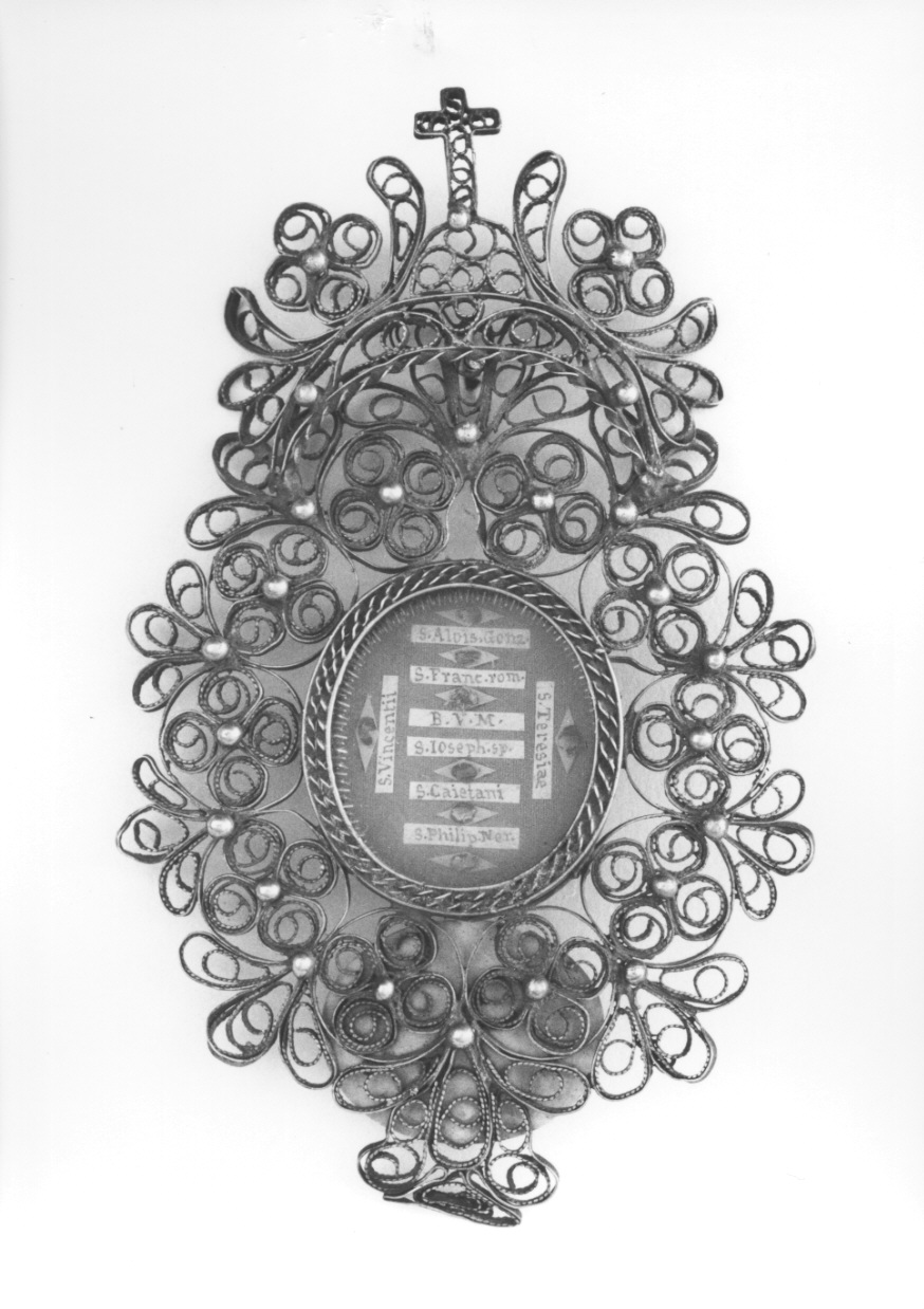 reliquiario a capsula - a medaglione, opera isolata - ambito piemontese (fine/ inizio secc. XIX/ XX)