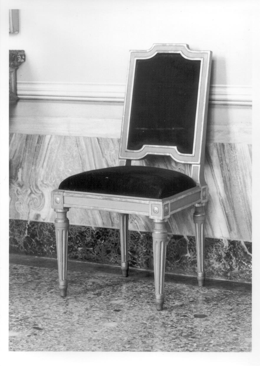 sedia, serie - ambito piemontese (ultimo quarto sec. XVIII)
