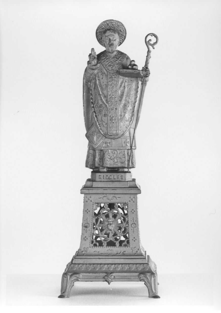 San Nicola di Bari (statuetta devozionale, opera isolata) - ambito italiano (prima metà sec. XX)