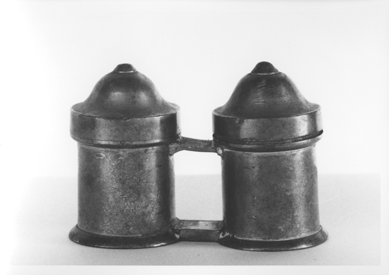 vasetti per oli santi, opera isolata - ambito piemontese (seconda metà sec. XIX)