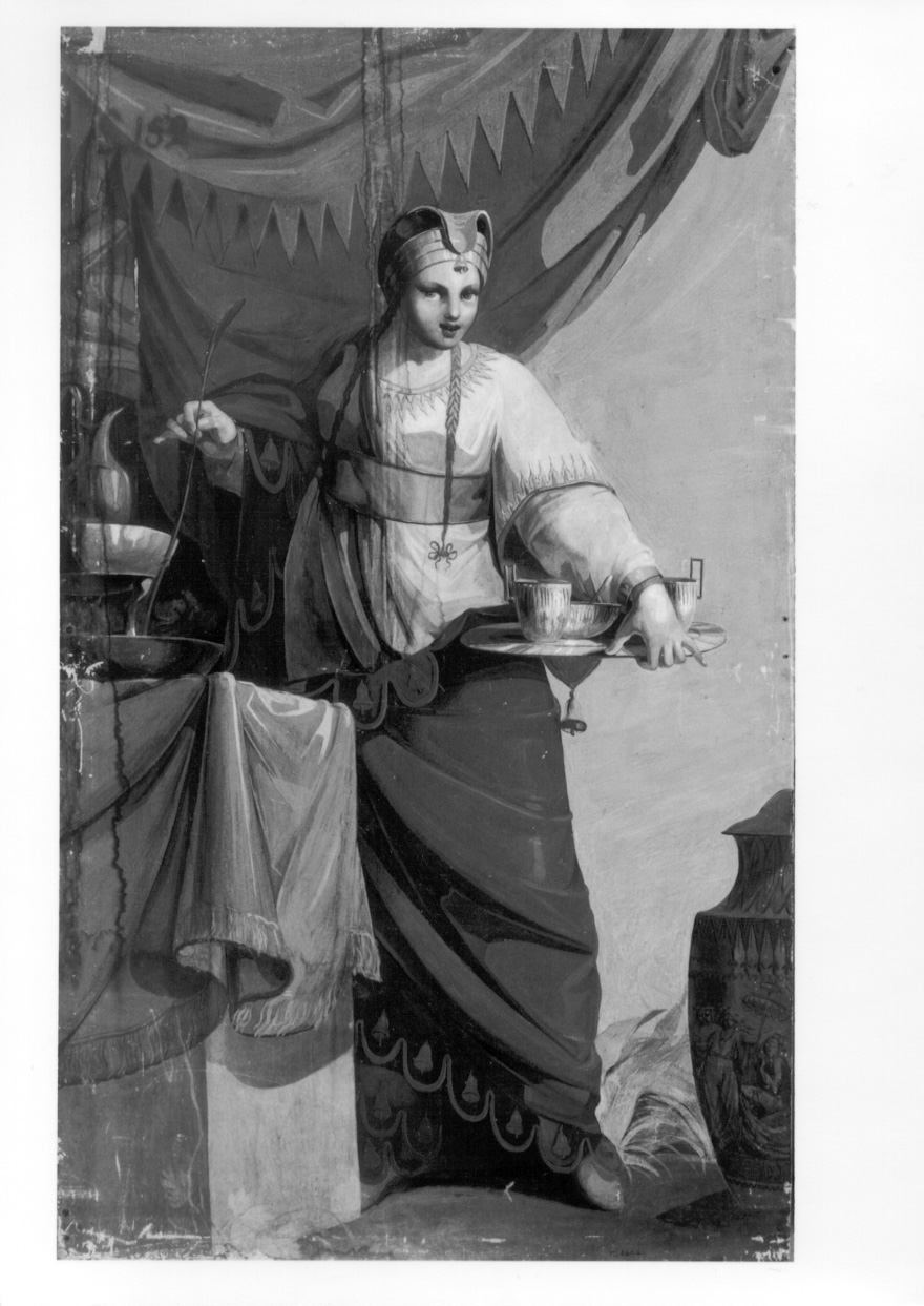 allegoria dell'inverno (sovrapporta, opera isolata) di Visca Giuseppe (maniera) (fine/ inizio secc. XVIII/ XIX)