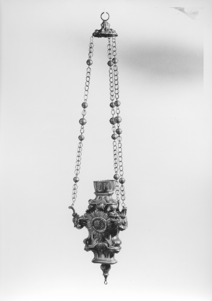 lampada pensile, serie - ambito piemontese (fine/ inizio secc. XVIII/ XIX)