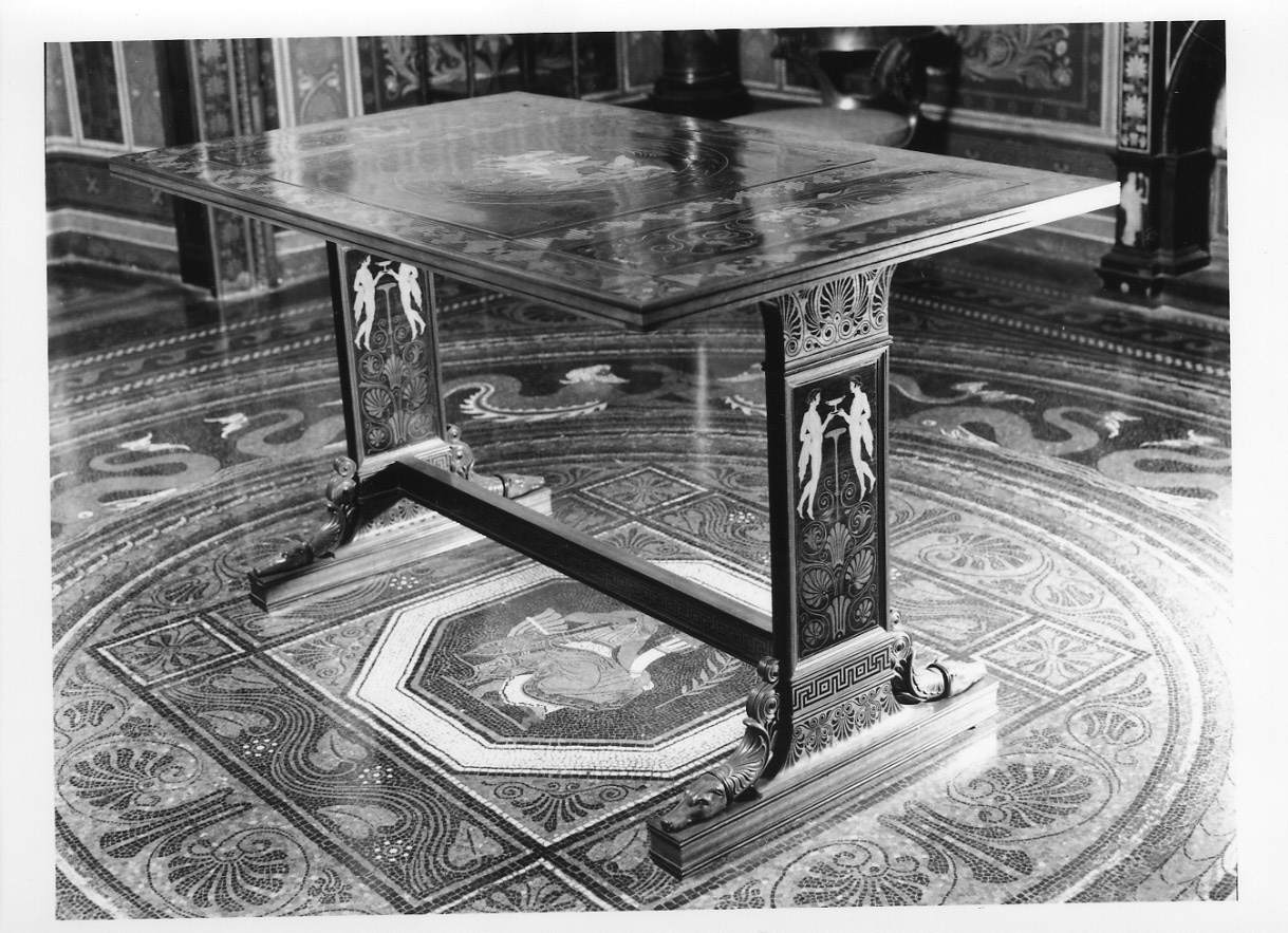 Apollo sul carro del sole (tavolo, opera isolata) di Palagi Pelagio, Capello Gabriele detto Moncalvo (secondo quarto sec. XIX)