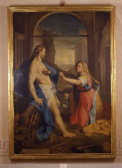 Noli me tangere, Gesù Cristo e la Maddalena (dipinto) di Marcucci Giuseppe (sec. XIX)