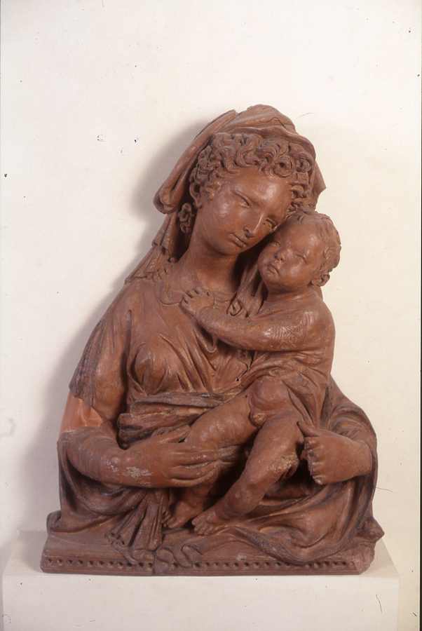 MADONNA CON BAMBINO (rilievo) di Bardi Donato detto Donatello (bottega) (primo quarto sec. XV)