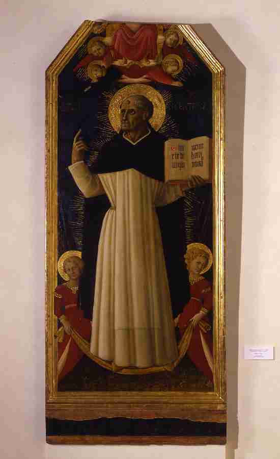 SAN VINCENZO FERRERI IN GLORIA (dipinto, elemento d'insieme) di Borghese di Piero (attribuito) (sec. XV)