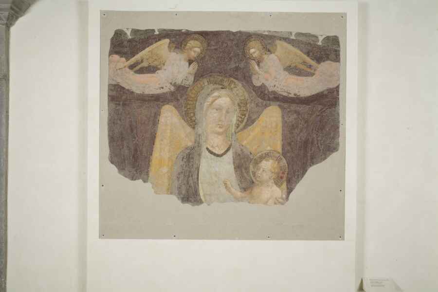 MADONNA CON BAMBINO (sinopia) di Battista di Gerio (attribuito) (primo quarto sec. XV)