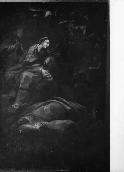 guarigione miracolosa di San Nicola da Tolentino (dipinto, opera isolata) - ambito lucchese (sec. XVIII)