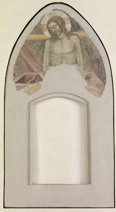 Cristo in pietà (tabernacolo murale, frammento) di Priamo della Quercia (attribuito) (secondo quarto sec. XV)