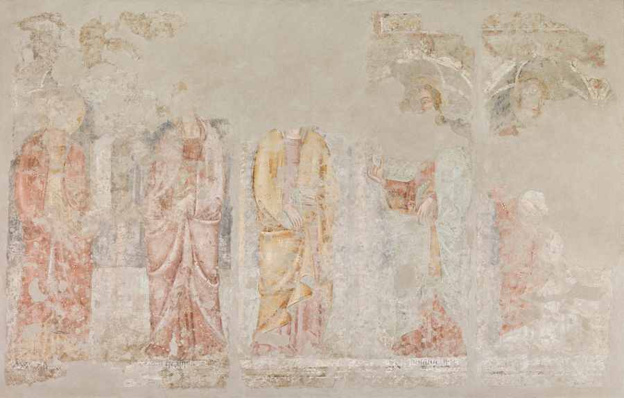 sante (dipinto, frammento) - ambito lucchese (metà sec. XIV)