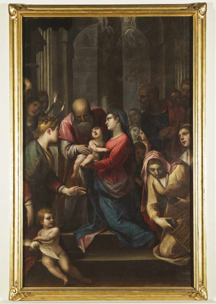 Presentazione di Gesù al tempio, Purificazione di Maria (dipinto) di Sorri Pietro (attribuito), Vini Bastiano detto Sebastiano Veronese (attribuito) (sec. XVII)