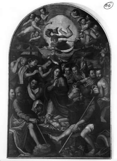 ADORAZIONE DEI PASTORI (dipinto) di Zacchia Lorenzo detto Zacchia il Giovane (sec. XVI)