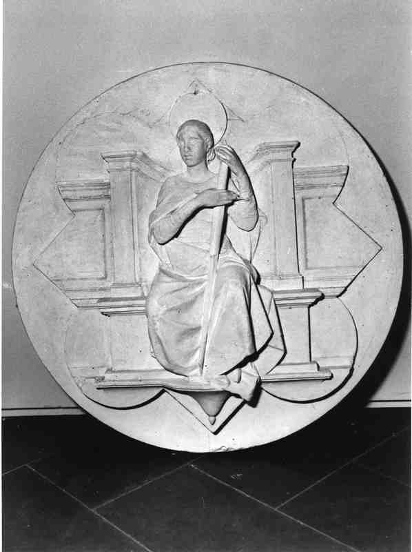figura allegorica femminile (medaglione, serie) di Passaglia Augusto (secc. XIX/ XX)