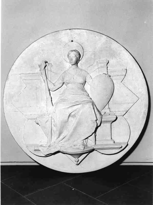 figura allegorica femminile (medaglione, serie) di Passaglia Augusto (secc. XIX/ XX)