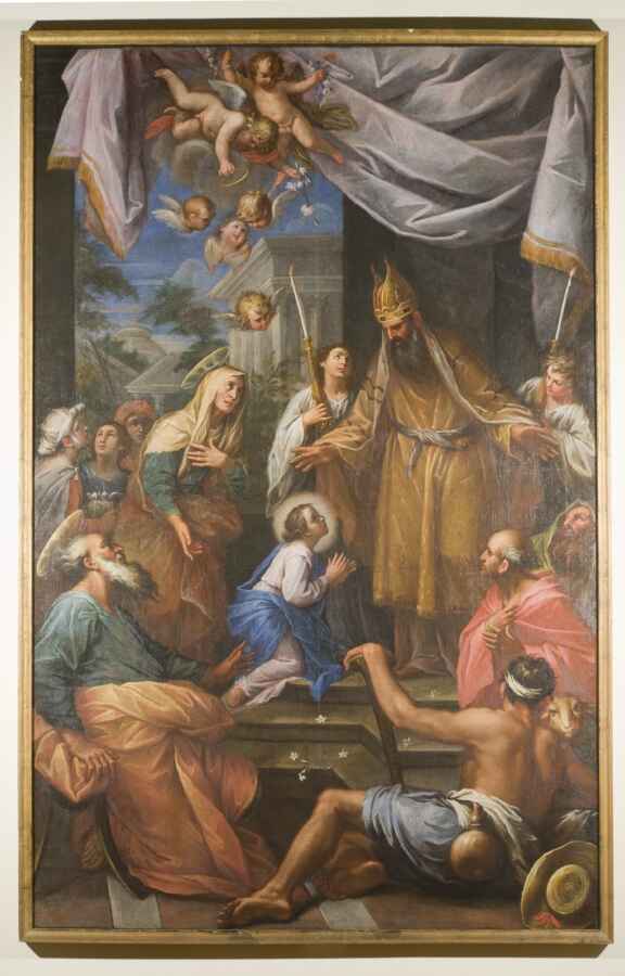 presentazione di Maria Vergine al tempio (dipinto) di Brugieri Domenico (sec. XVIII)