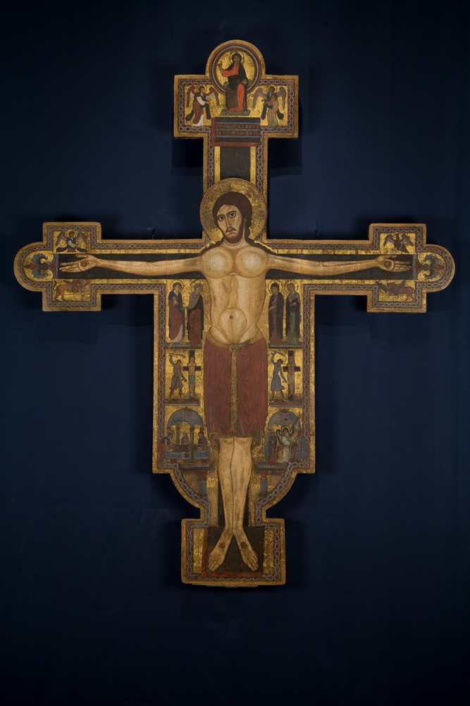 CRISTO CROCIFISSO TRIONFANTE (croce dipinta) - ambito lucchese (metà sec. XII)
