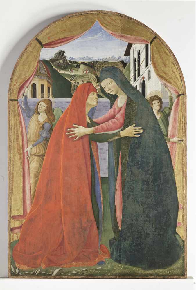visitazione (dipinto, opera isolata) - ambito lucchese (sec. XV)