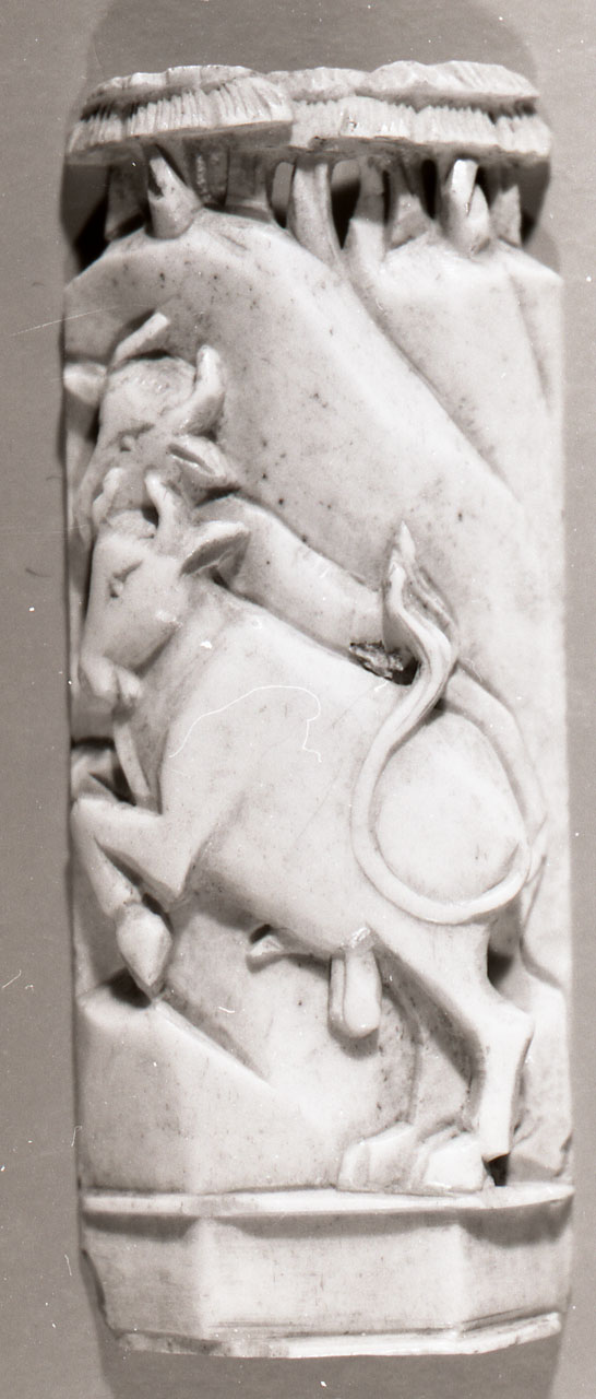 placchetta di cofanetto, elemento d'insieme - bottega degli Embriachi (fine/ inizio secc. XIV/ XV)