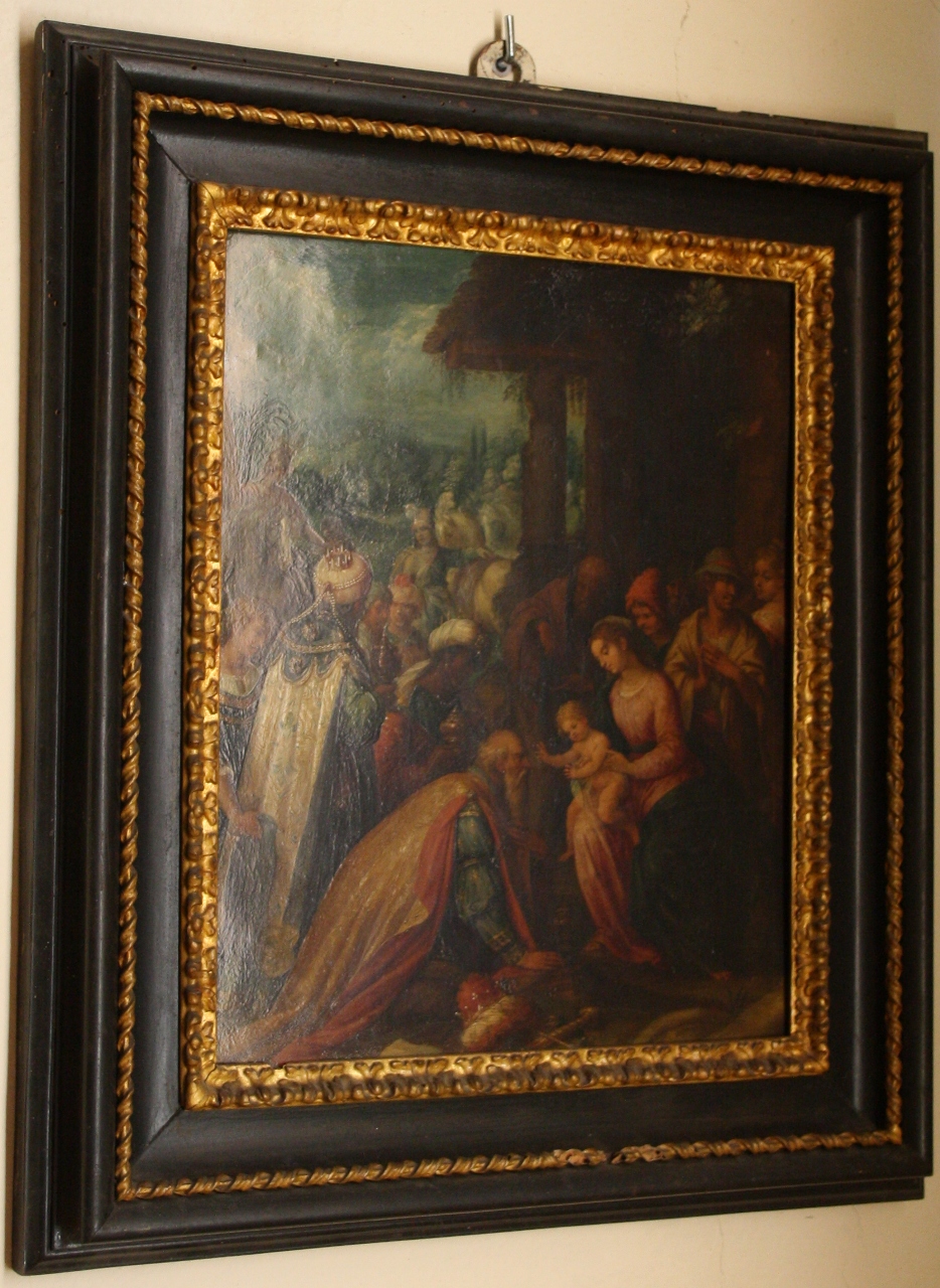 Adorazione dei Re Magi, Adorazione dei Re Magi (dipinto) di Zucchi Jacopo (attribuito) (sec. XVI)