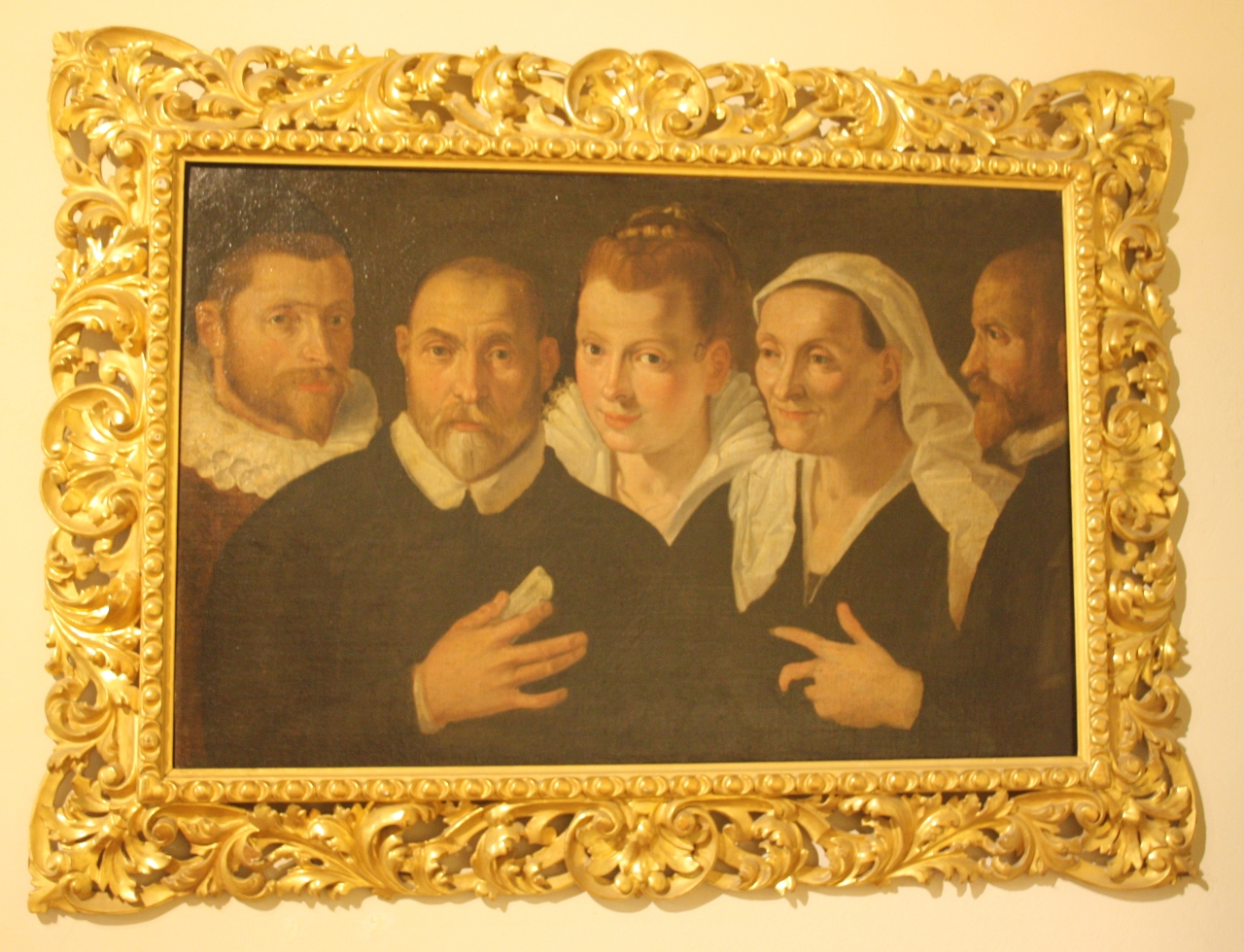 Ritratto di famiglia, Ritratto di famiglia (dipinto) di Santini Bernardino (attribuito) (XVII)
