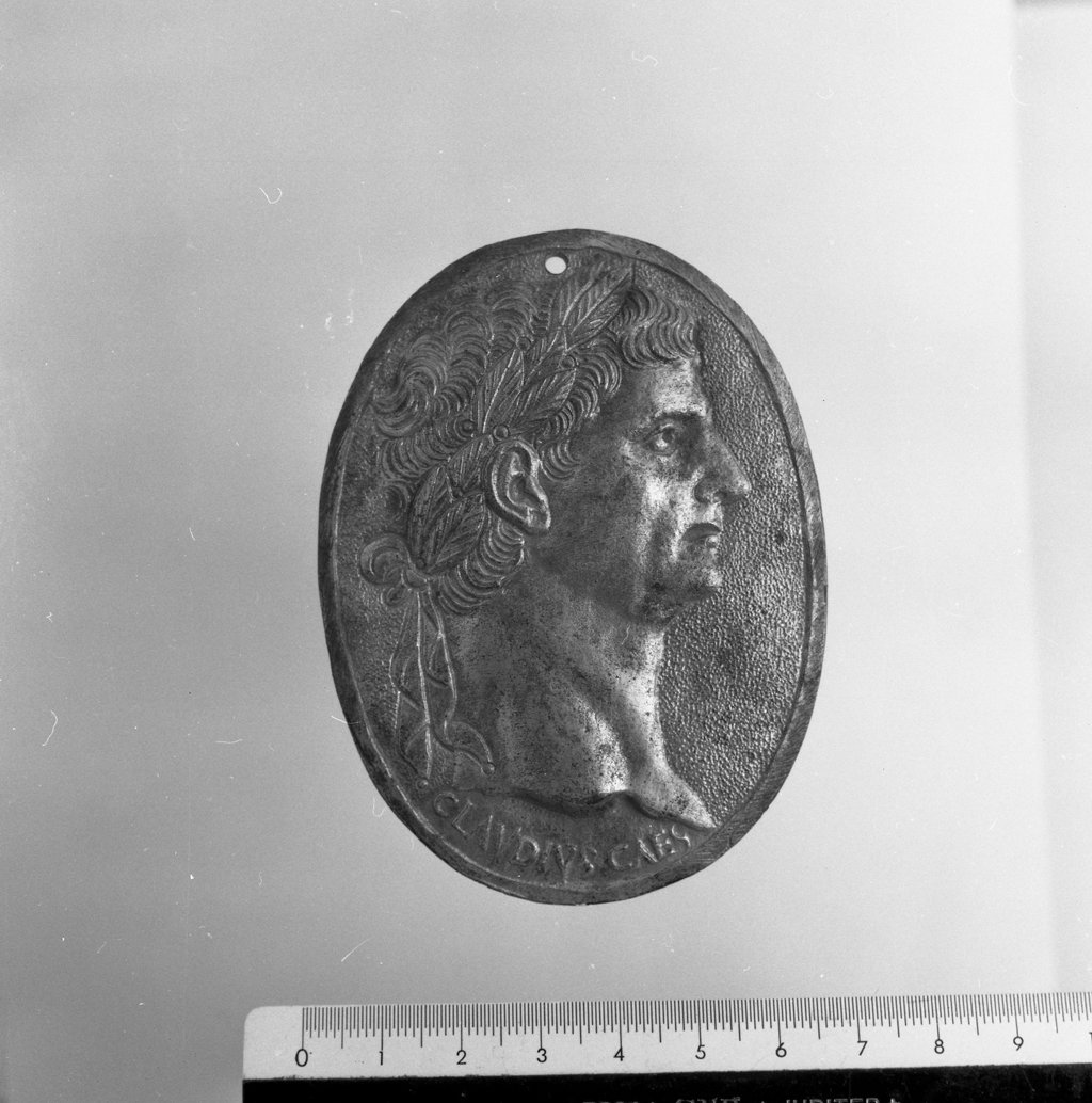 ritratto dell'Imperatore Claudio, ritratto dell'Imperatore Claudio (placchetta) - bottega padovana (metà sec. XVI)