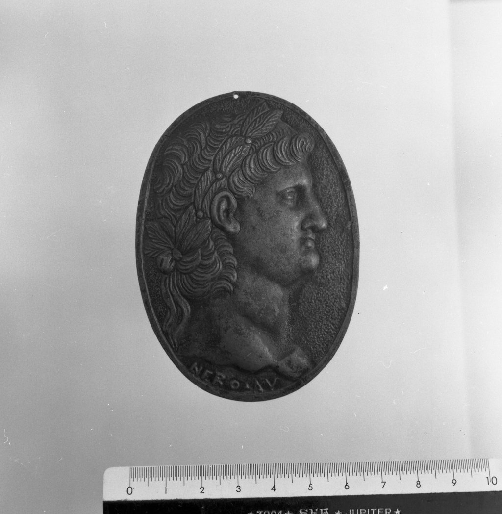 Ritratto dell'Imperatore Nerone, ritratto dell'Imperatore Nerone (placchetta) - bottega padovana (metà sec. XVI)