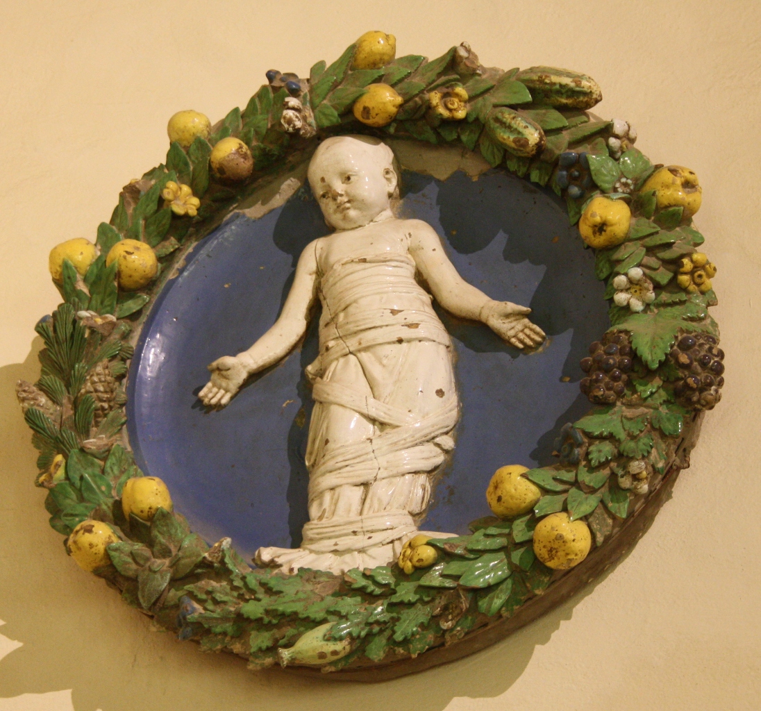 putto (rilievo, elemento d'insieme) di Della Robbia Andrea (bottega) (fine sec. XV)