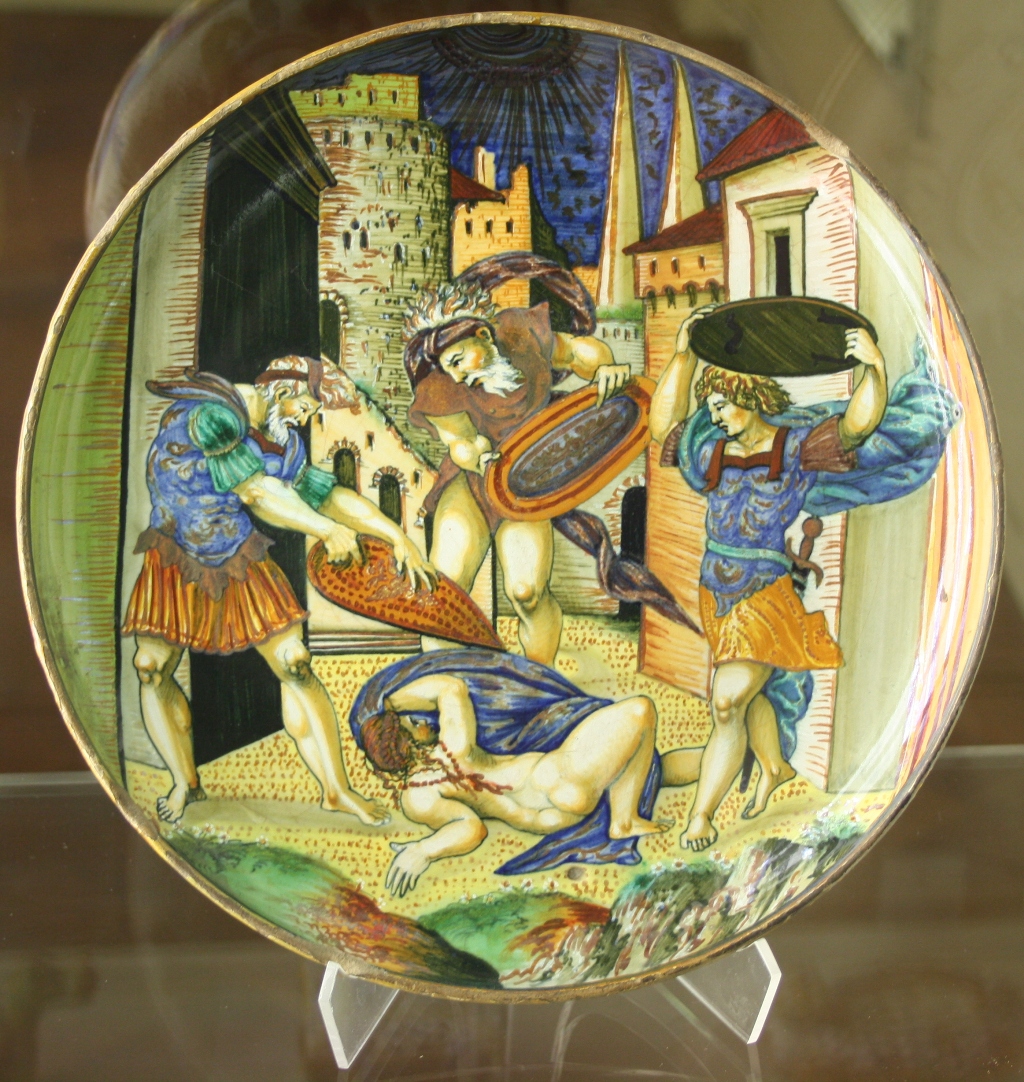 alzata di Avelli Francesco Xanto detto Rovigo da Urbino (bottega) (sec. XVI)