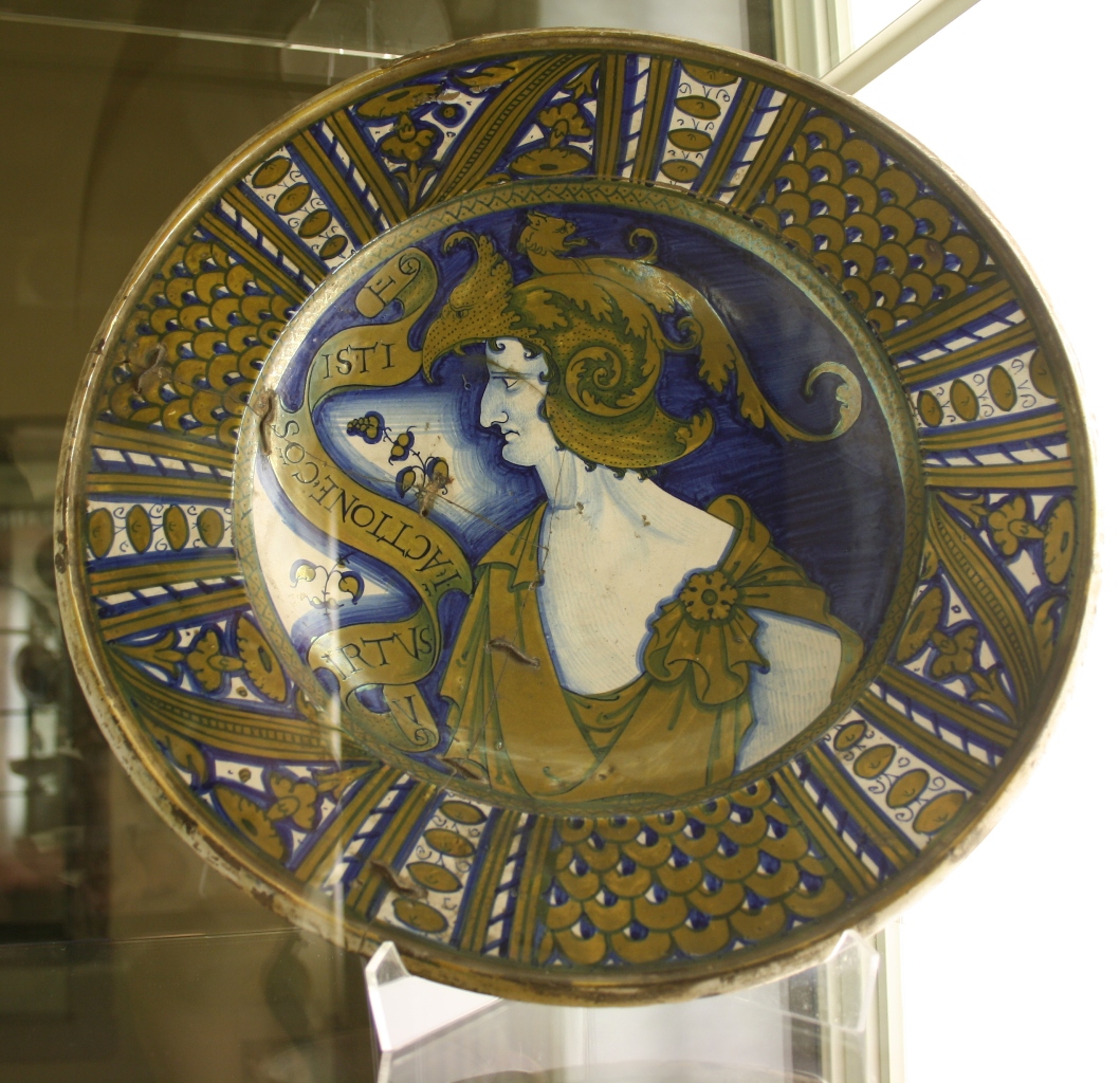 piatto da pompa - bottega derutese (prima metà sec. XVII)