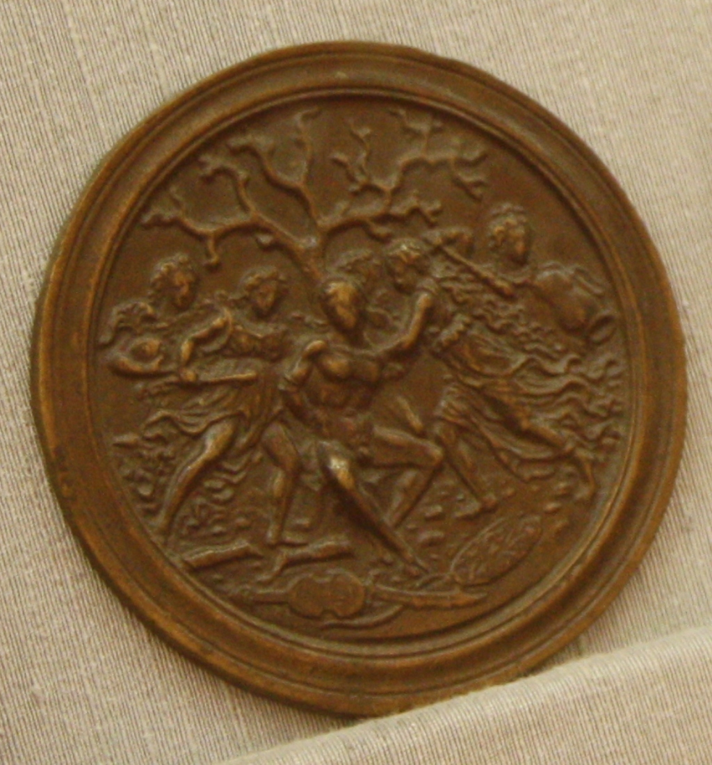 Morte di Orfeo, morte di Orfeo (placchetta) di Mondella Galeazzo detto Moderno (fine/ inizio secc. XV/ XVI)