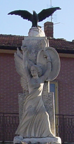 allegoria della Vittoria come donna armata, allegoria della Vittoria come aquila (monumento ai caduti - ad obelisco) di Garufi Amedeo (secondo quarto sec. XX, sec. XX)
