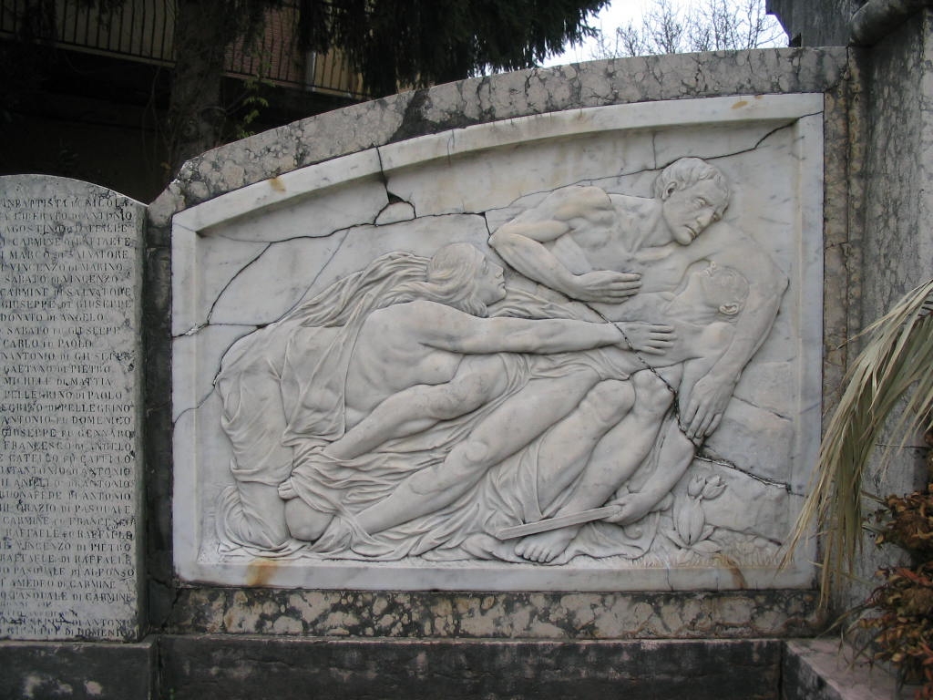 allegoria della Patria, morte del soldato (monumento ai caduti) - bottega Italia centro-meridionale (sec. XX)