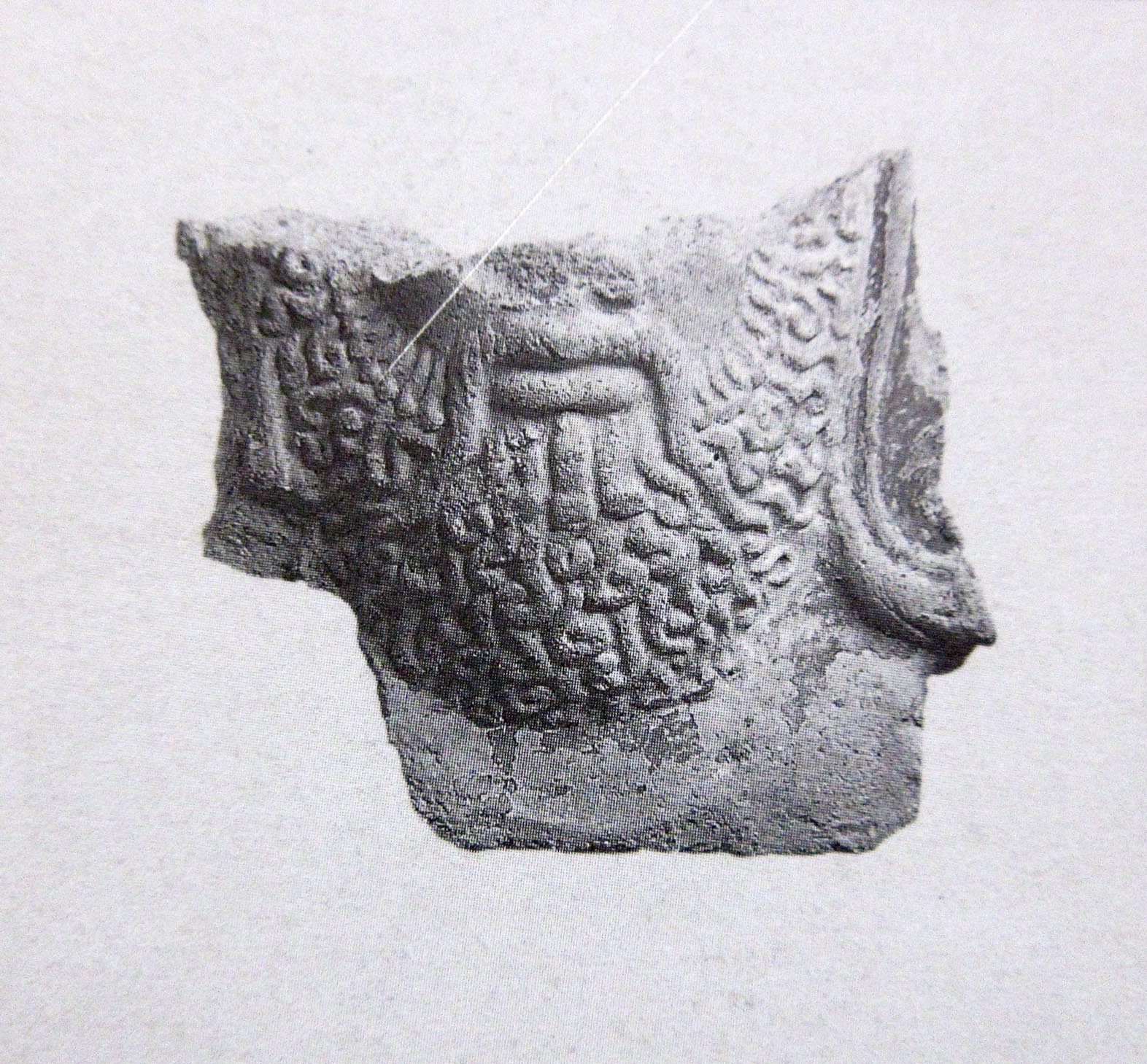 testa di Sileno (coppo/ antefissa) (metà II a.C)